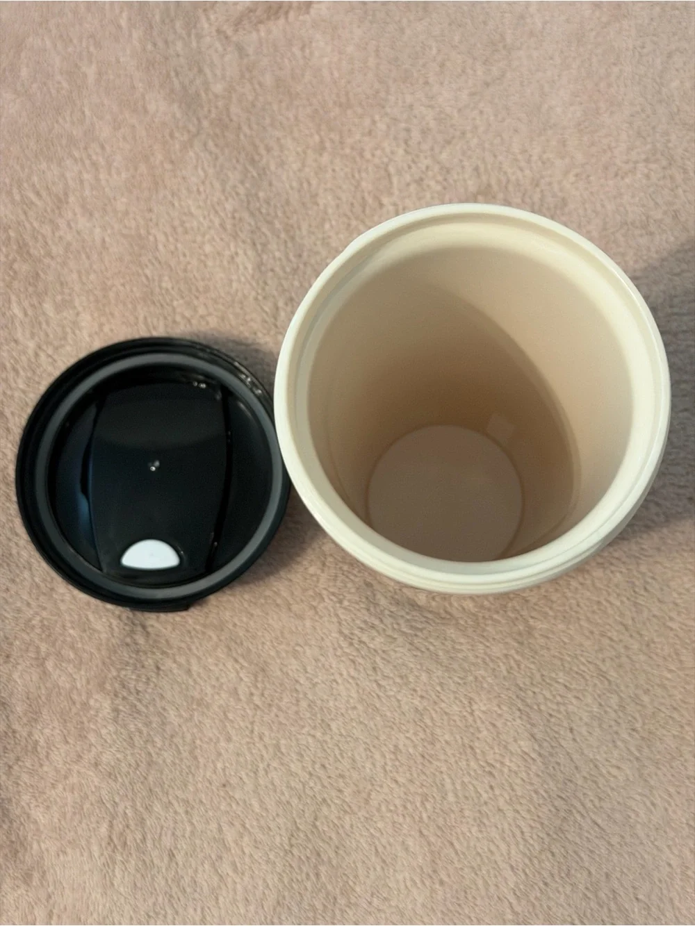 Vera Bradley Black & White Buffalo Check Travel Tumbler with Flip Lid